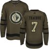 Pánské NHL Winnipeg Jets dresy 7 Keith Tkachuk Authentic Zelená Adidas Salute to Service