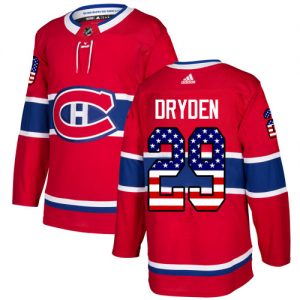 Dětské NHL Montreal Canadiens dresy 29 Ken Dryden Authentic Červené Adidas USA Flag Fashion