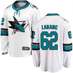 Dětské NHL San Jose Sharks dresy 62 Kevin Labanc Breakaway Bílý Fanatics Branded Venkovní