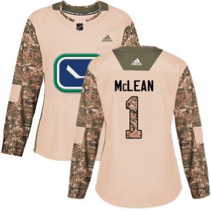 Dámské NHL Vancouver Canucks dresy 1 Kirk Mclean Authentic Camo Adidas Veterans Day Practice
