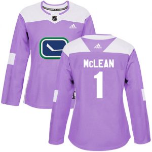 Dámské NHL Vancouver Canucks dresy 1 Kirk Mclean Authentic Nachový Adidas Fights Cancer Practice