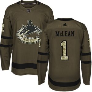 Dětské NHL Vancouver Canucks dresy 1 Kirk Mclean Authentic Zelená Adidas Salute to Service