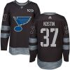 Pánské NHL St. Louis Blues dresy 37 Klim Kostin Authentic Černá Adidas 1917 2017 100th Anniversary