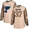 Pánské NHL St. Louis Blues dresy 37 Klim Kostin Authentic Camo Adidas Veterans Day Practice