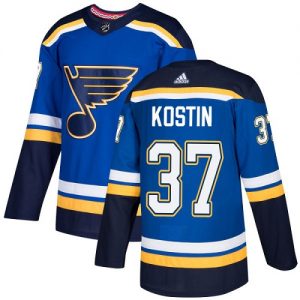 Pánské NHL St. Louis Blues dresy 37 Klim Kostin Authentic královská modrá Adidas Domácí