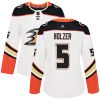 Dámské NHL Anaheim Ducks dresy 5 Korbinian Holzer Authentic Bílý Adidas Venkovní