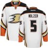 Dámské NHL Anaheim Ducks dresy 5 Korbinian Holzer Authentic Bílý Reebok Venkovní hokejové dresy