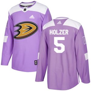 Dětské NHL Anaheim Ducks dresy 5 Korbinian Holzer Authentic Nachový Adidas Fights Cancer Practice