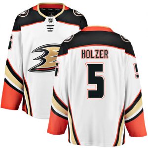 Dětské NHL Anaheim Ducks dresy 5 Korbinian Holzer Breakaway Bílý Fanatics Branded Venkovní
