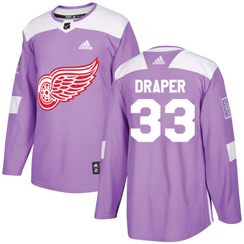 Pánské NHL Detroit Red Wings dresy 33 Kris Draper Authentic Nachový Adidas Fights Cancer Practice