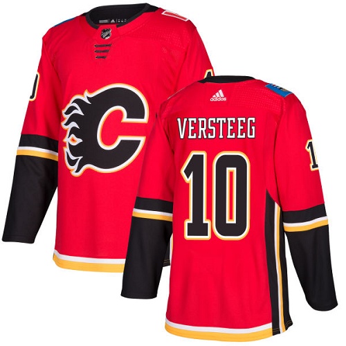 Pánské NHL Calgary Flames dresy Kris Versteeg 10 Authentic Červené Adidas Domácí