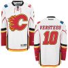 Pánské NHL Calgary Flames dresy Kris Versteeg 10 Authentic Bílý Reebok Venkovní hokejové dresy