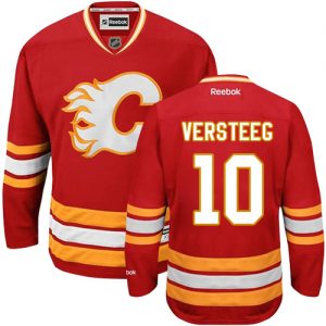 Dámské NHL Calgary Flames dresy Kris Versteeg 10 Authentic Červené Reebok Alternativní hokejové dresy