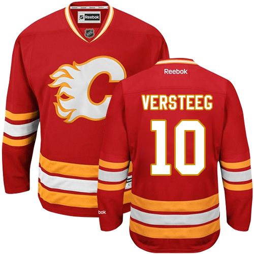 Dětské NHL Calgary Flames dresy Kris Versteeg 10 Authentic Červené Reebok Alternativní hokejové dresy