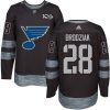 Pánské NHL St. Louis Blues dresy 28 Kyle Brodziak Authentic Černá Adidas 1917 2017 100th Anniversary