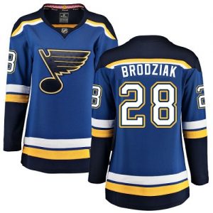 Dámské NHL St. Louis Blues dresy 28 Kyle Brodziak Breakaway královská modrá Fanatics Branded Domácí