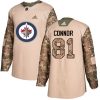 Pánské NHL Winnipeg Jets dresy 81 Kyle Connor Authentic Camo Adidas Veterans Day Practice