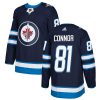 Pánské NHL Winnipeg Jets dresy 81 Kyle Connor Authentic Námořnická modrá Adidas Domácí