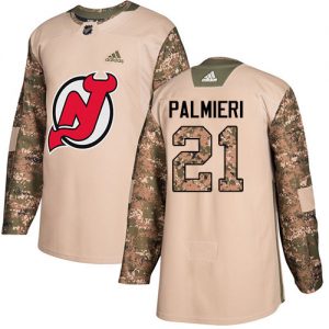 Pánské NHL New Jersey Devils dresy 21 Kyle Palmieri Authentic Camo Adidas Veterans Day Practice