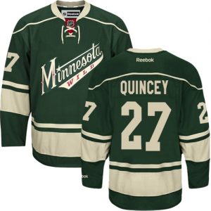 Dámské NHL Minnesota Wild dresy 27 Kyle Quincey Authentic Zelená Reebok Alternativní hokejové dresy