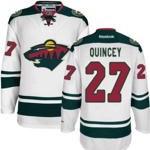 Dětské NHL Minnesota Wild dresy 27 Kyle Quincey Authentic Bílý Reebok Venkovní hokejové dresy