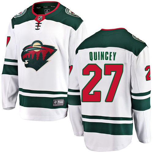 Dětské NHL Minnesota Wild dresy 27 Kyle Quincey Breakaway Bílý Fanatics Branded Venkovní