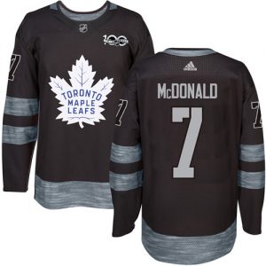 Pánské NHL Toronto Maple Leafs dresy 7 Lanny McDonald Authentic Černá Adidas 1917 2017 100th Anniversary