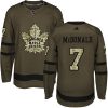 Pánské NHL Toronto Maple Leafs dresy 7 Lanny McDonald Authentic Zelená Adidas Salute to Service