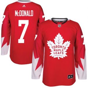 Pánské NHL Toronto Maple Leafs dresy 7 Lanny McDonald Authentic Červené Adidas Alternate