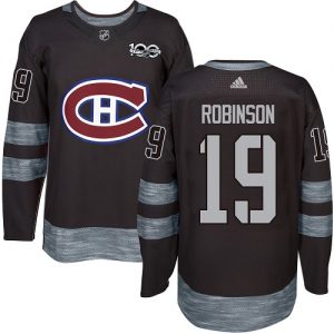Pánské NHL Montreal Canadiens dresy 19 Larry Robinson Authentic Černá Adidas 1917 2017 100th Anniversary