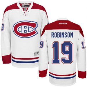 Pánské NHL Montreal Canadiens dresy 19 Larry Robinson Authentic Bílý Reebok Venkovní hokejové dresy