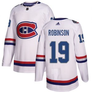 Dětské NHL Montreal Canadiens dresy 19 Larry Robinson Authentic Bílý Adidas 2017 100 Classic