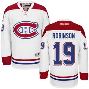 Dětské NHL Montreal Canadiens dresy 19 Larry Robinson Authentic Bílý Reebok Venkovní hokejové dresy