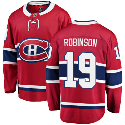 Pánské NHL Montreal Canadiens dresy 19 Larry Robinson Breakaway Červené Fanatics Branded Domácí