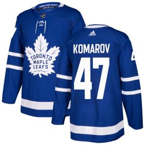 Pánské NHL Toronto Maple Leafs dresy 47 Leo Komarov Authentic královská modrá Adidas Domácí