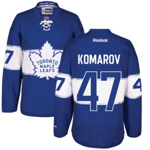 Pánské NHL Toronto Maple Leafs dresy 47 Leo Komarov Authentic královská modrá Reebok 2017 Centennial Classic