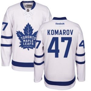 Pánské NHL Toronto Maple Leafs dresy 47 Leo Komarov Authentic Bílý Reebok Venkovní hokejové dresy