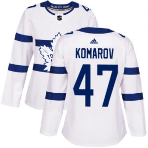 Dámské NHL Toronto Maple Leafs dresy 47 Leo Komarov Authentic Bílý Adidas 2018 Stadium Series