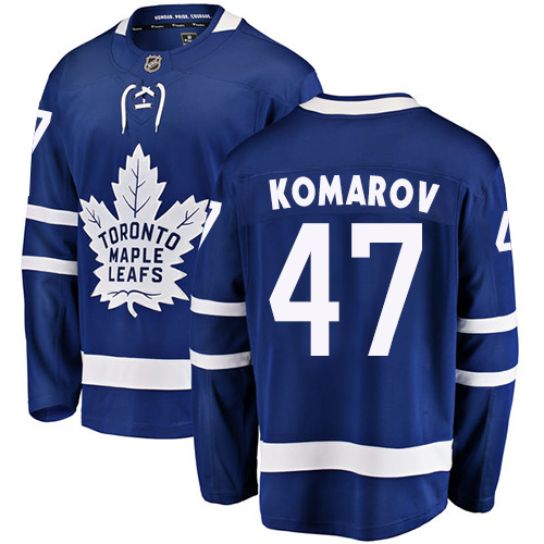 Pánské NHL Toronto Maple Leafs dresy 47 Leo Komarov Breakaway královská modrá Fanatics Branded Domácí