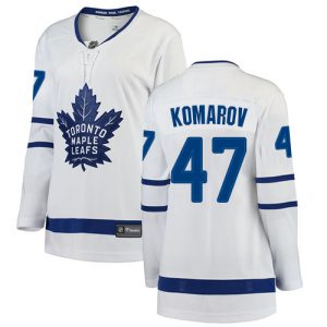 Dámské NHL Toronto Maple Leafs dresy 47 Leo Komarov Breakaway Bílý Fanatics Branded Venkovní