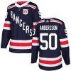 Pánské NHL New York Rangers dresy 50 Lias Andersson Authentic Námořnická modrá Adidas 2018 Winter Classic