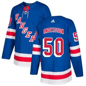 Pánské NHL New York Rangers dresy 50 Lias Andersson Authentic Kuninkaallisen modrá Adidas Domácí