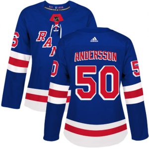 Dámské NHL New York Rangers dresy 50 Lias Andersson Authentic královská modrá Adidas Domácí