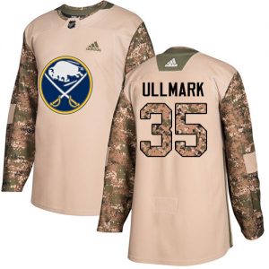 Pánské NHL Buffalo Sabres dresy Linus Ullmark 35 Authentic Camo Adidas Veterans Day Practice