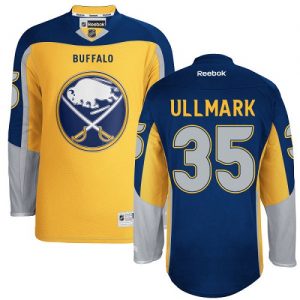 Dámské NHL Buffalo Sabres dresy Linus Ullmark 35 Authentic Zlato Reebok Alternativní hokejové dresy