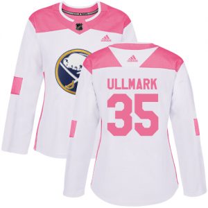 Dámské NHL Buffalo Sabres dresy Linus Ullmark 35 Authentic Bílý Růžový Adidas Fashion