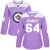 Dámské NHL Winnipeg Jets dresy 64 Logan Stanley Authentic Nachový Adidas Fights Cancer Practice