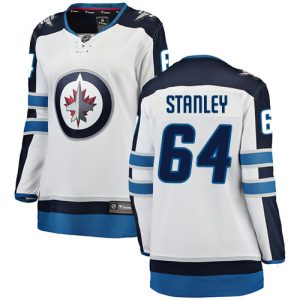 Dámské NHL Winnipeg Jets dresy 64 Logan Stanley Breakaway Bílý Fanatics Branded Venkovní