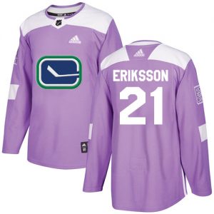 Pánské NHL Vancouver Canucks dresy 21 Loui Eriksson Authentic Nachový Adidas Fights Cancer Practice