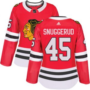 Dámské NHL Chicago Blackhawks dresy 45 Luc Snuggerud Authentic Červené Adidas Domácí